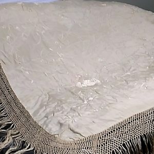 50" for 50" exquisite embroidery shawl beige color.